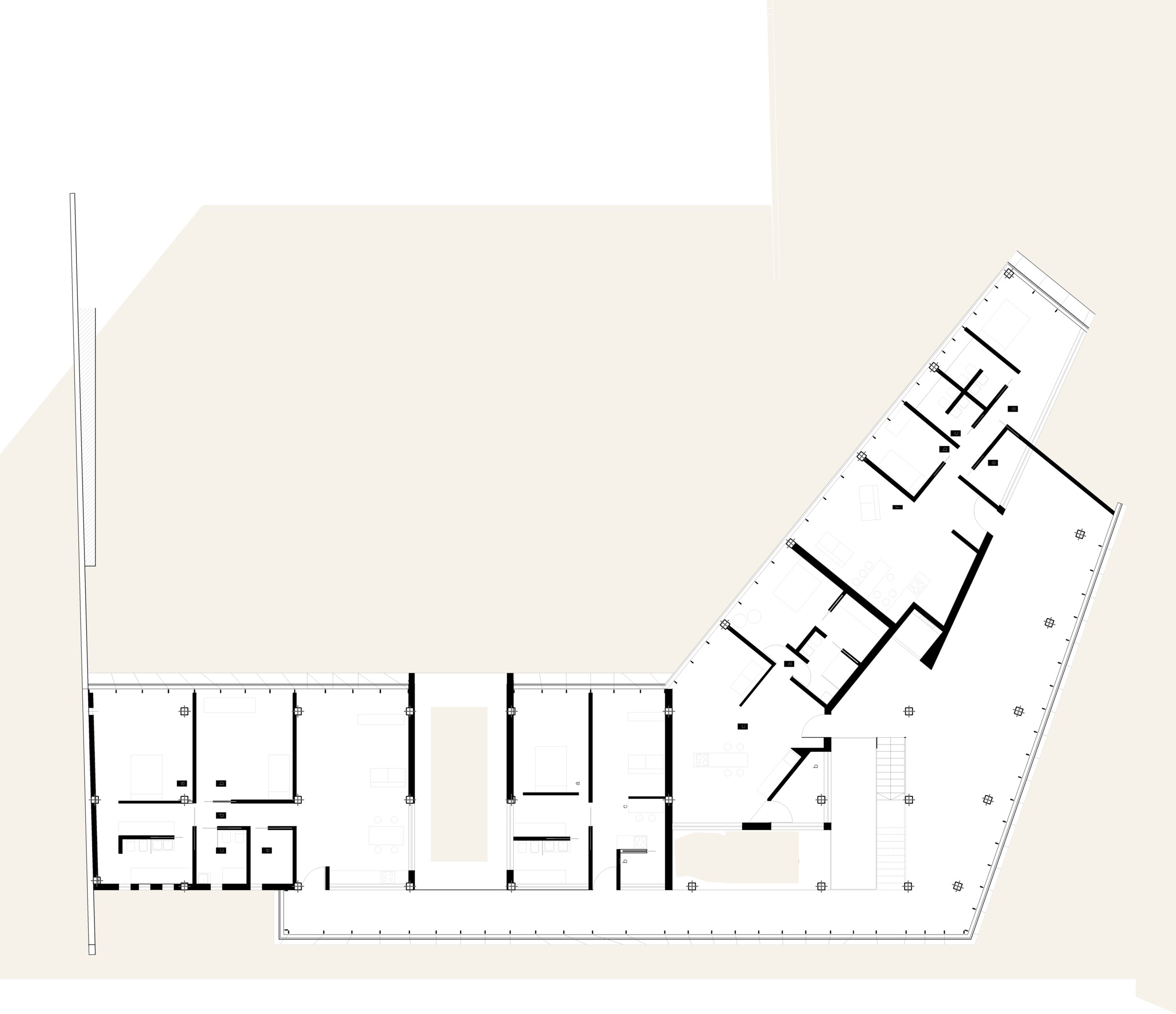Planta del ala este del edificio