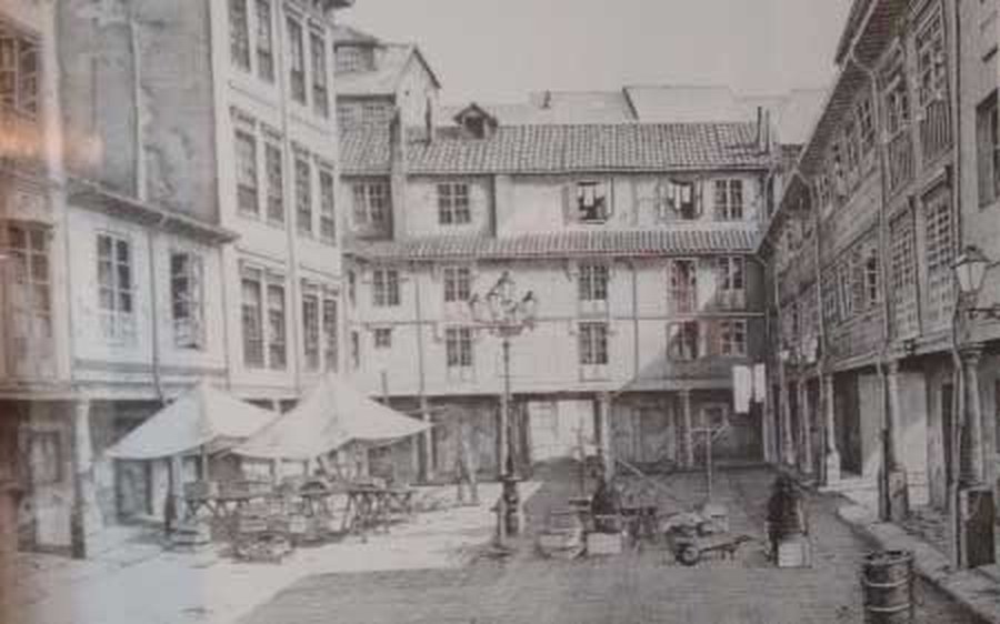 Plaza del Fontán antes de la rehabilitación 1997