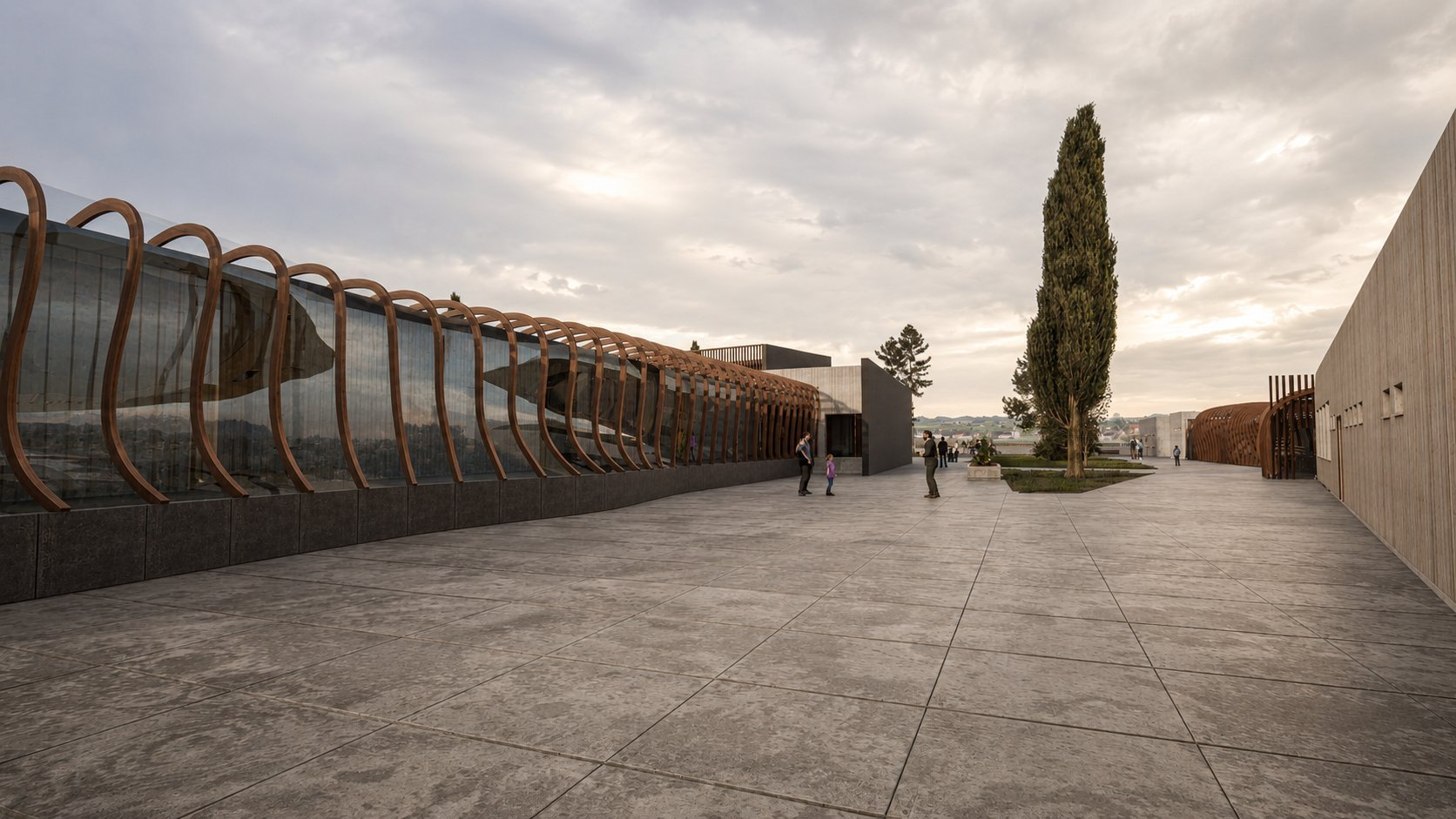 Escuela paramétrica Lošbates Praga — vista general del conjunto