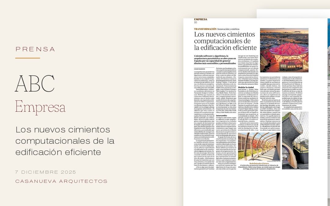 Reportaje de ABC Empresa sobre arquitectura paramétrica